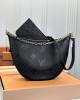 Louis Vuitton Loop Hobo Bag Black with Gold Hardware