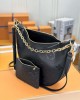 Louis Vuitton Loop Hobo Bag Black with Gold Hardware