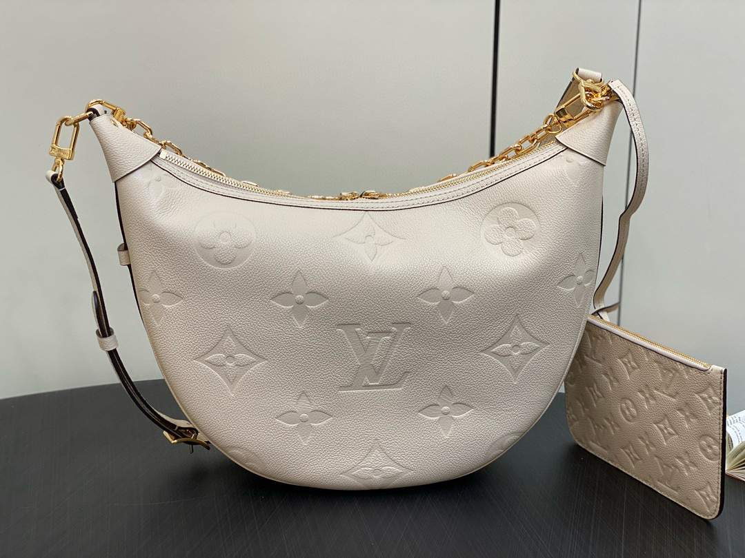 Louis Vuitton Loop Hobo Bag Cream with Gold Hardware