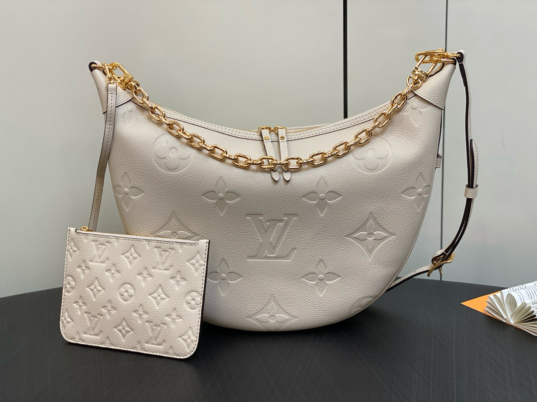 Louis Vuitton Loop Hobo Bag Cream with Gold Hardware