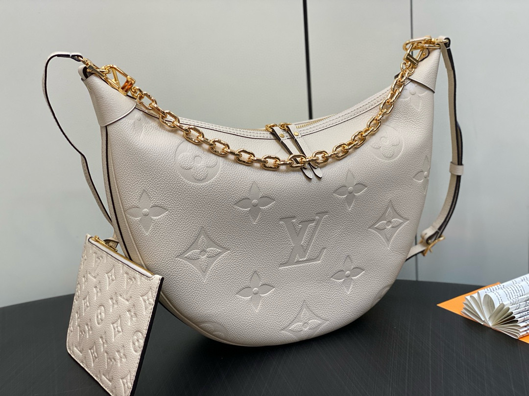 Louis Vuitton Loop Hobo Bag Cream with Gold Hardware