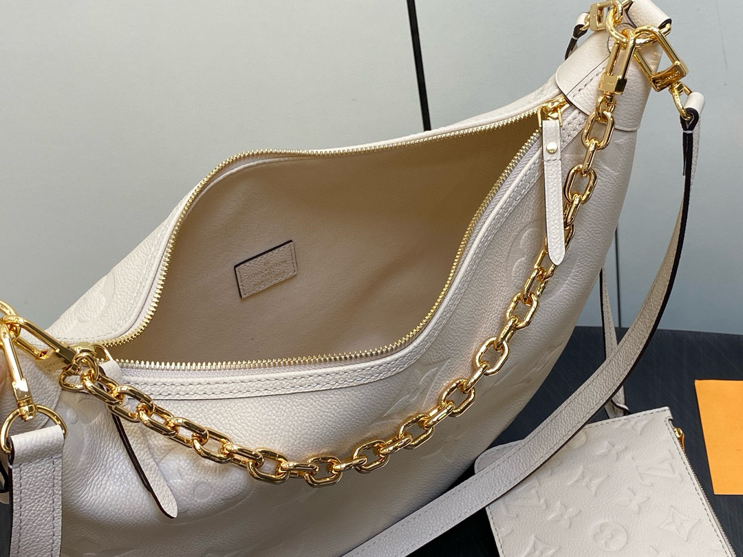 Louis Vuitton Loop Hobo Bag Cream with Gold Hardware