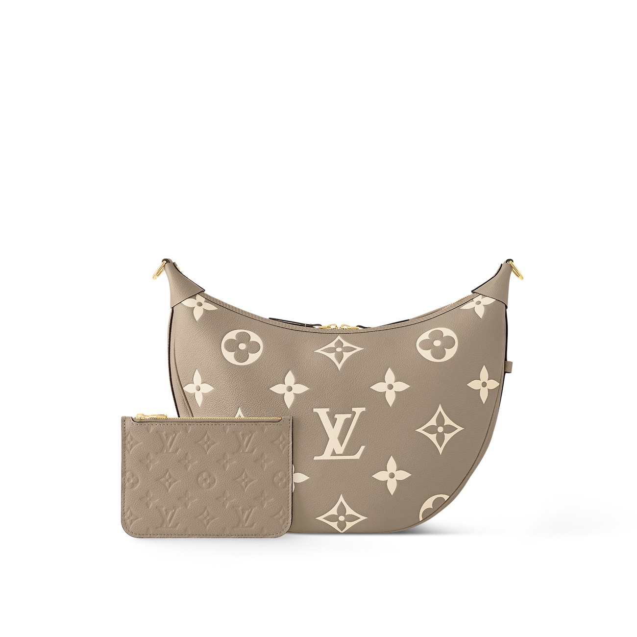 Louis Vuitton Loop Hobo Bag Dove Gray/Cream with Gold Hardware