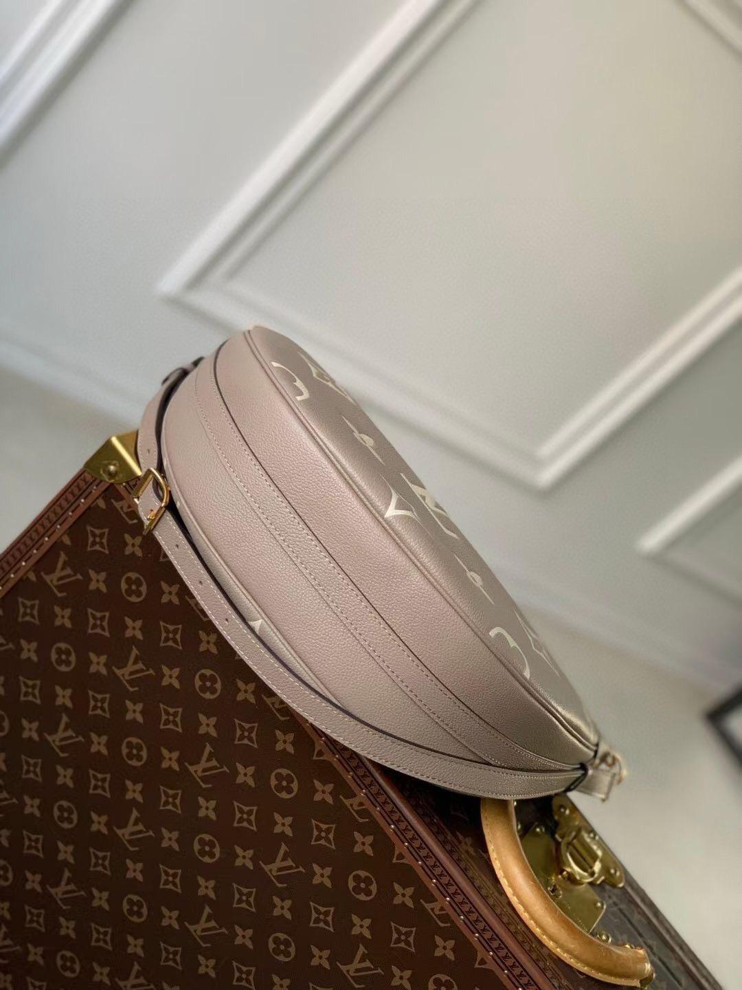 Louis Vuitton Loop Hobo Bag Dove Gray/Cream with Gold Hardware