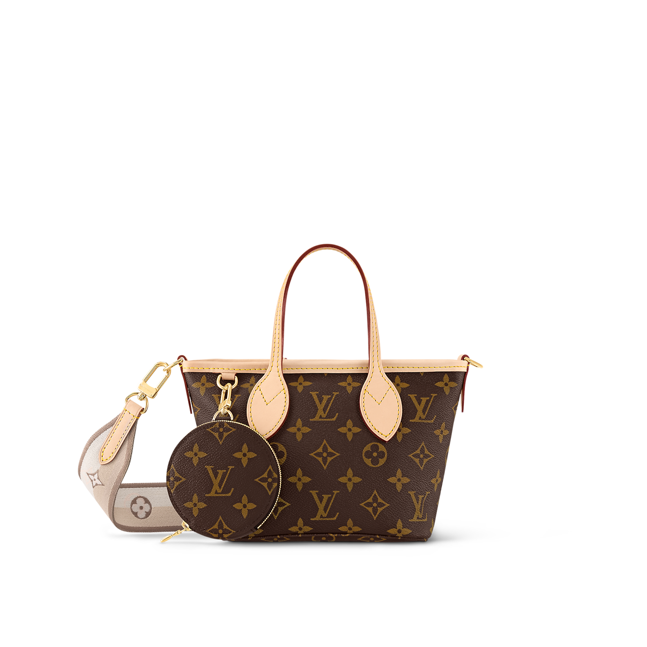 Louis Vuitton Neverfull BB Bag Monogram with Gold Hardware