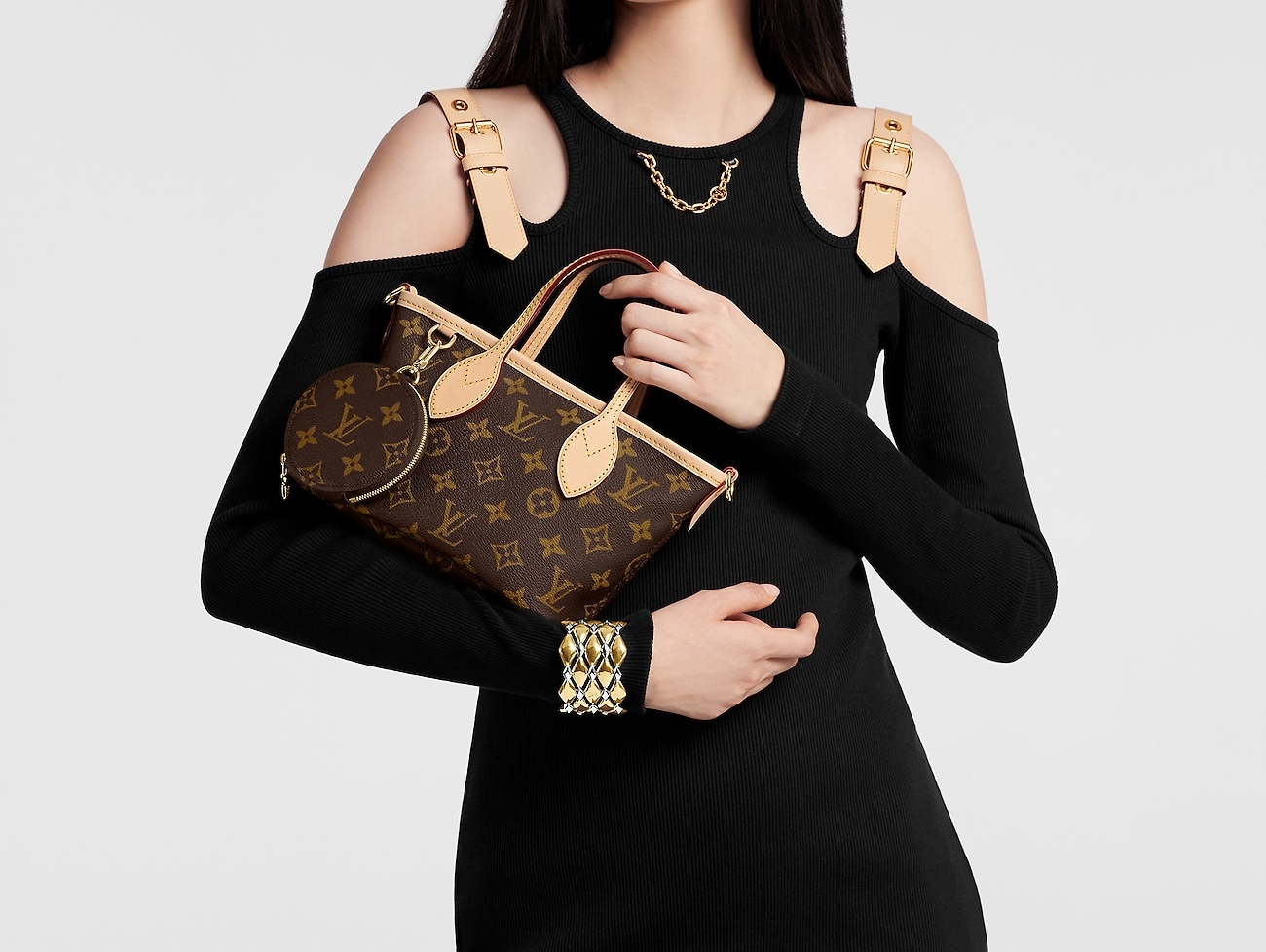 Louis Vuitton Neverfull BB Bag Monogram with Gold Hardware