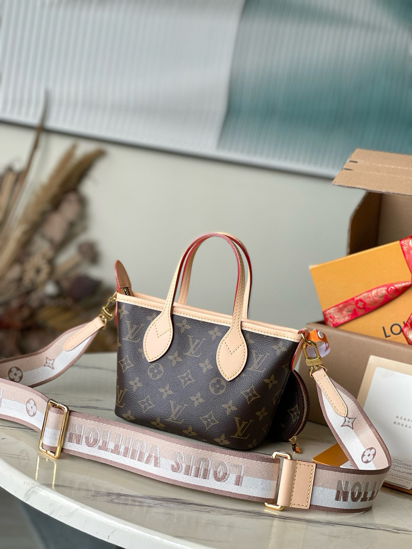 Louis Vuitton Neverfull BB Bag Monogram with Gold Hardware