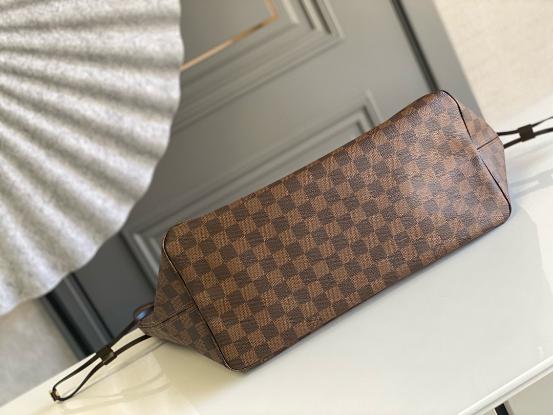 Louis Vuitton Neverfull GM Bag Damier Azur with Gold Hardware