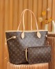 Louis Vuitton Neverfull MM Bag Monogram with Gold Hardware