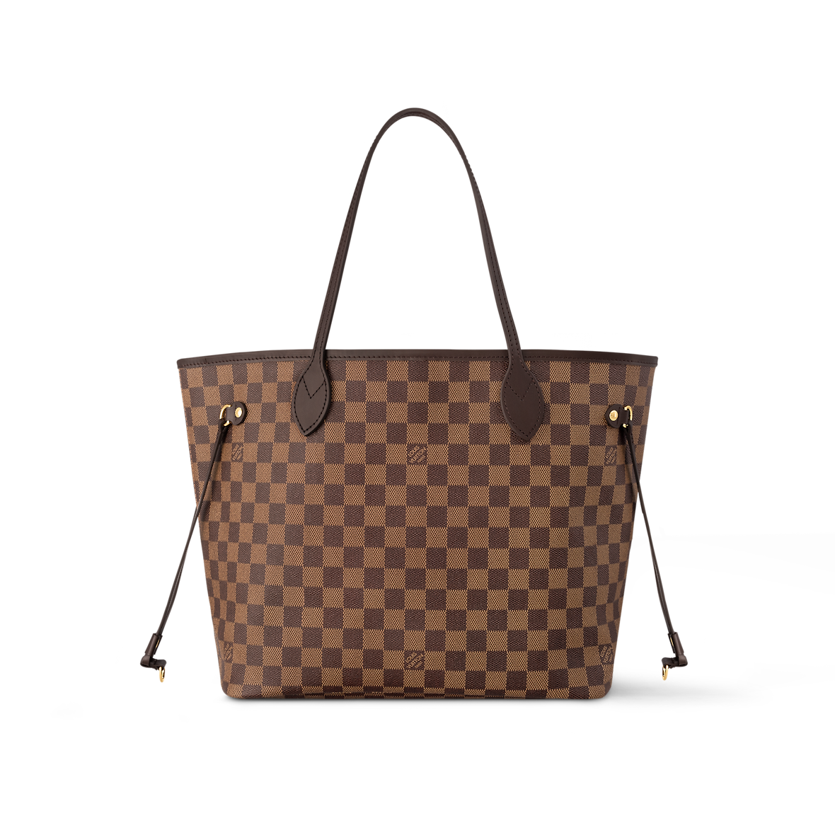 Louis Vuitton Neverfull MM Bag Damier Ebene with Gold Hardware