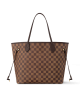 Louis Vuitton Neverfull MM Bag Damier Ebene with Gold Hardware