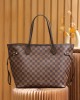 Louis Vuitton Neverfull MM Bag Damier Ebene with Gold Hardware