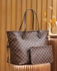 Louis Vuitton Neverfull MM Bag Damier Ebene with Gold Hardware