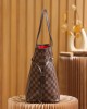 Louis Vuitton Neverfull MM Bag Damier Ebene with Gold Hardware