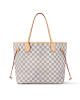 Louis Vuitton Neverfull MM Bag Damier Azur with Gold Hardware