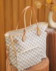 Louis Vuitton Neverfull MM Bag Damier Azur with Gold Hardware