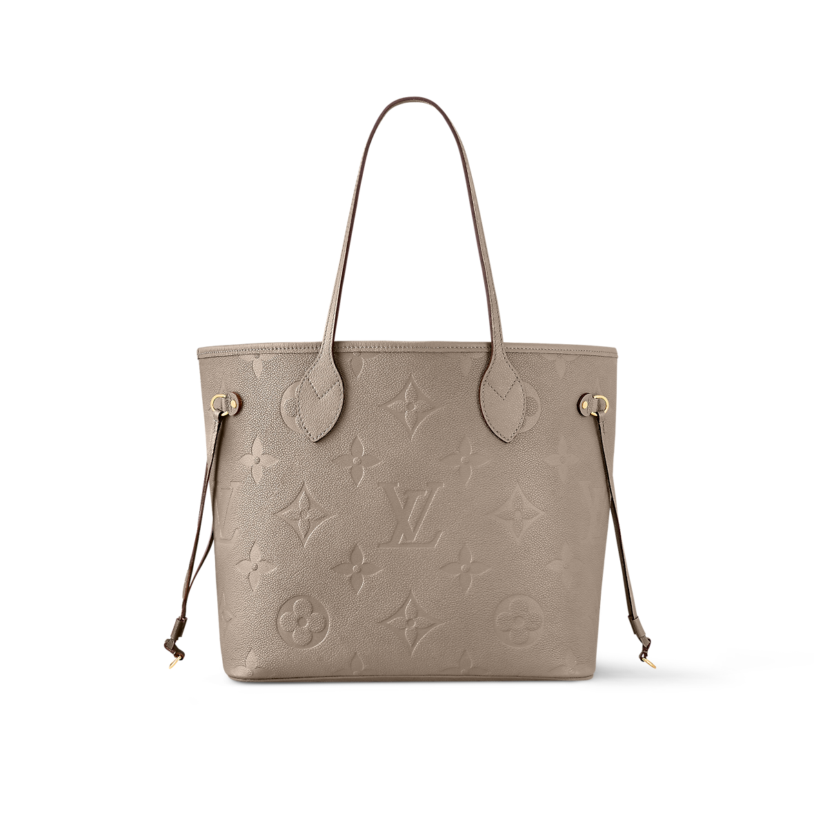 Louis Vuitton Neverfull MM Bag Beige Tourterelle with Gold Hardware