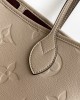 Louis Vuitton Neverfull MM Bag Beige Tourterelle with Gold Hardware