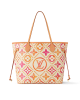 Louis Vuitton Neverfull MM Bag Monogram Coral with Gold Hardware