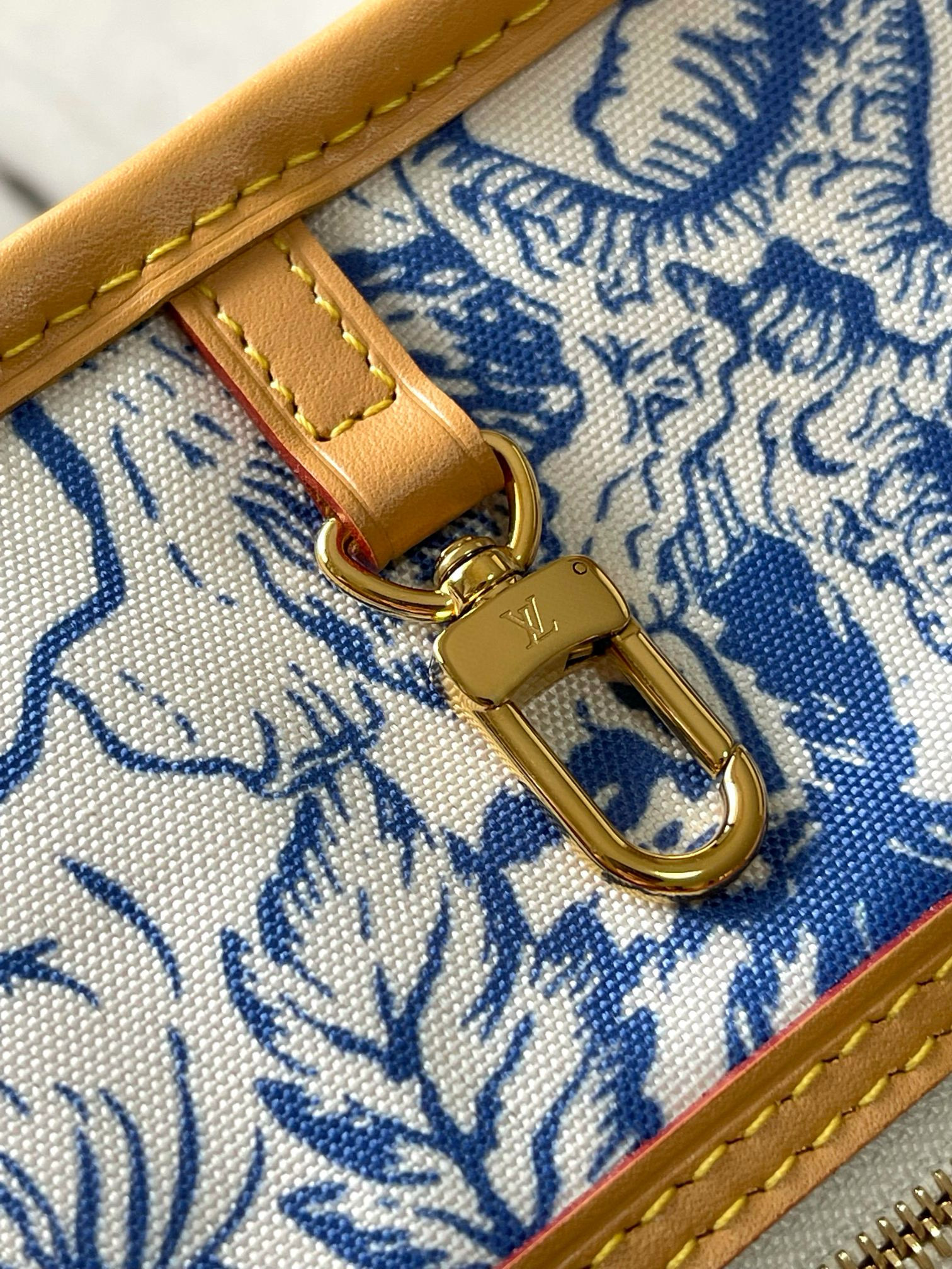 Louis Vuitton Neverfull MM Bag Monogram Lagoon Blue with Gold Hardware