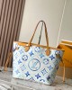 Louis Vuitton Neverfull MM Bag Monogram Lagoon Blue with Gold Hardware