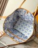 Louis Vuitton Neverfull MM Bag Monogram Lagoon Blue with Gold Hardware