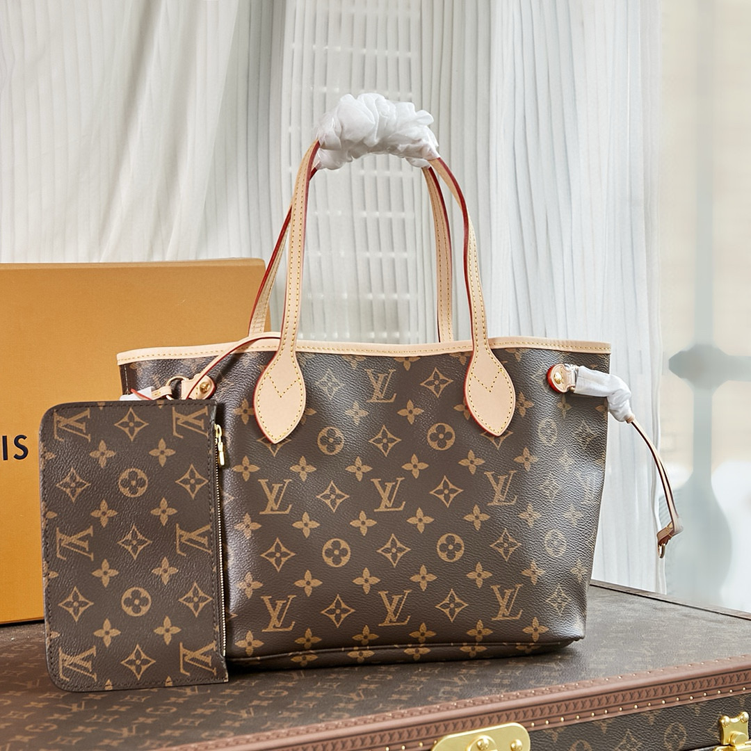 Louis Vuitton Neverfull PM Bag Monogram with Gold Hardware