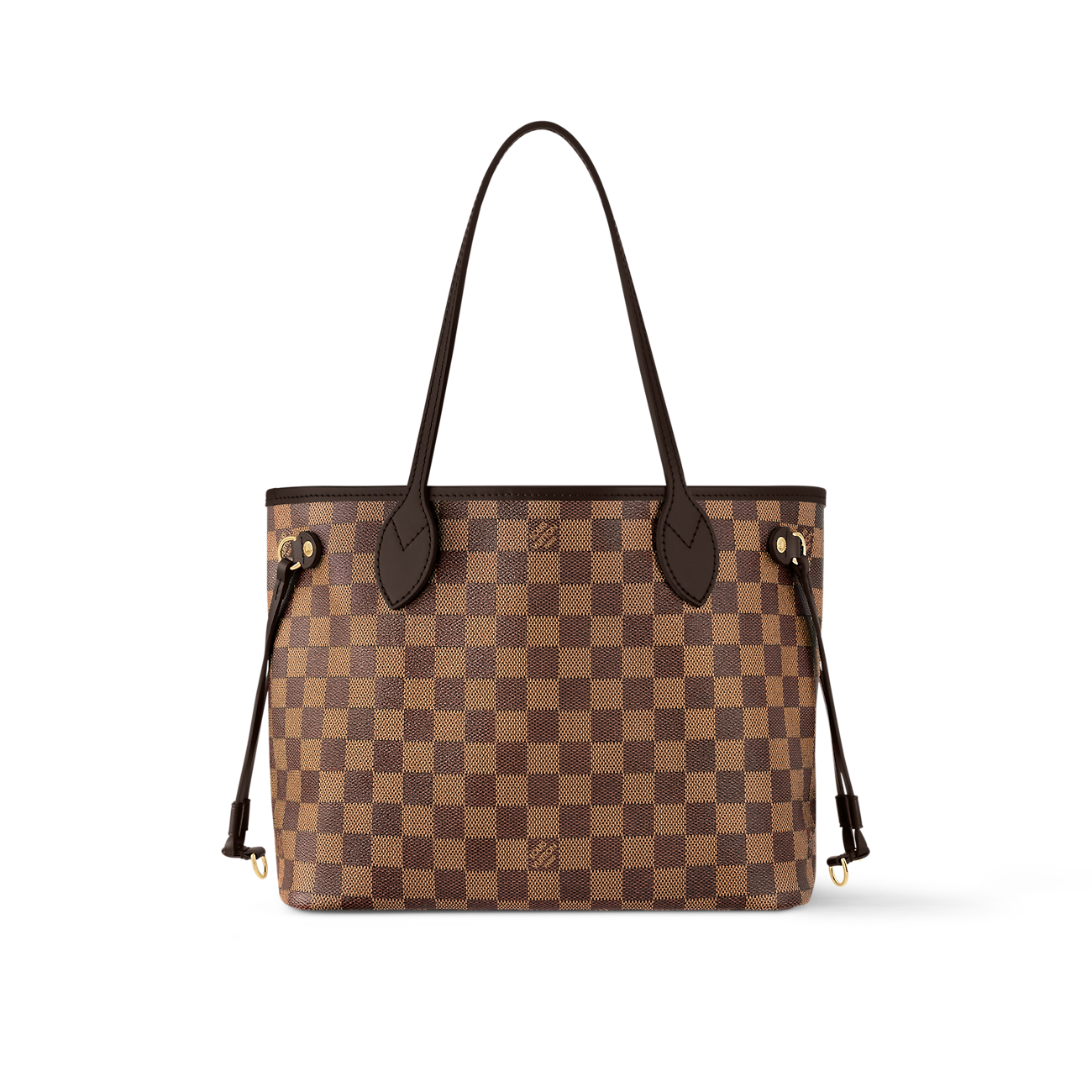 Louis Vuitton Neverfull PM Bag Damier Ebene with Gold Hardware