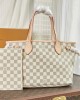 Louis Vuitton Neverfull PM Bag Damier Azur with Gold Hardware