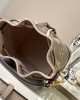 Louis Vuitton Nano Noé Bag Tourterelle Gray/Cream with Gold Hardware