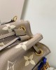 Louis Vuitton Nano Noé Bag Tourterelle Gray/Cream with Gold Hardware