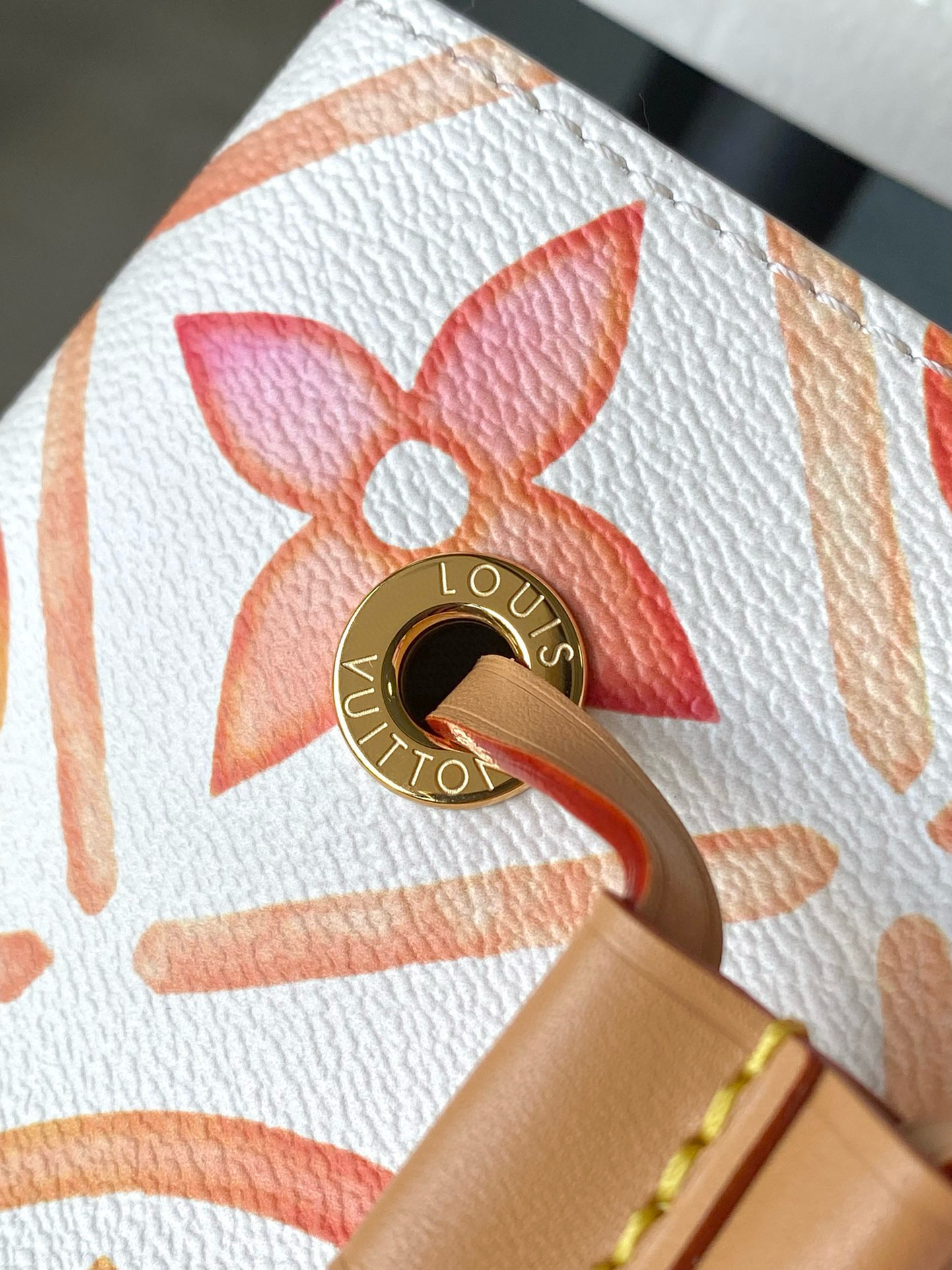 Louis Vuitton NéoNoé BB Bag Coral with Gold Hardware