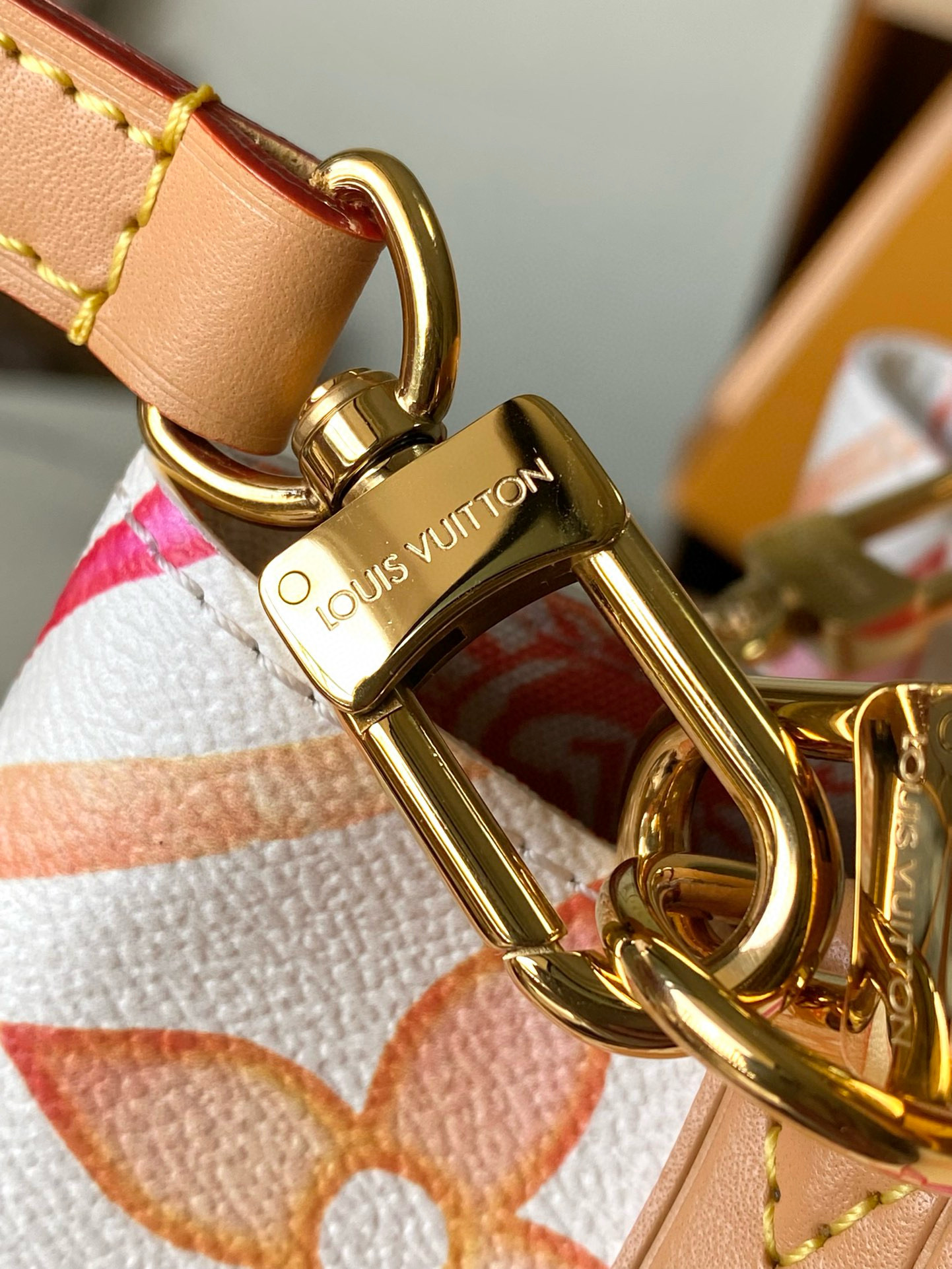 Louis Vuitton NéoNoé BB Bag Coral with Gold Hardware