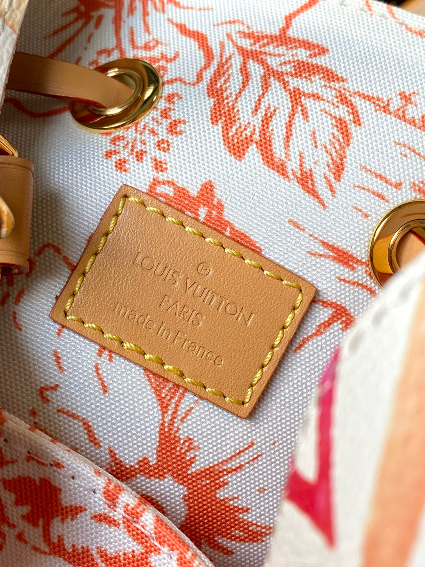 Louis Vuitton NéoNoé BB Bag Coral with Gold Hardware