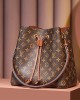 Louis Vuitton NéoNoé MM Bag Monogram Caramel Brown with Gold Hardware