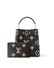 Louis Vuitton NéoNoé MM Bag Black/Beige with Gold Hardware