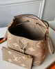 Louis Vuitton NéoNoé MM Bag Cream/Tourterelle Gray with Gold Hardware