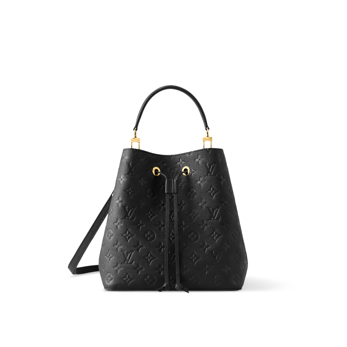 Louis Vuitton NéoNoé MM Bag Black with Gold Hardware