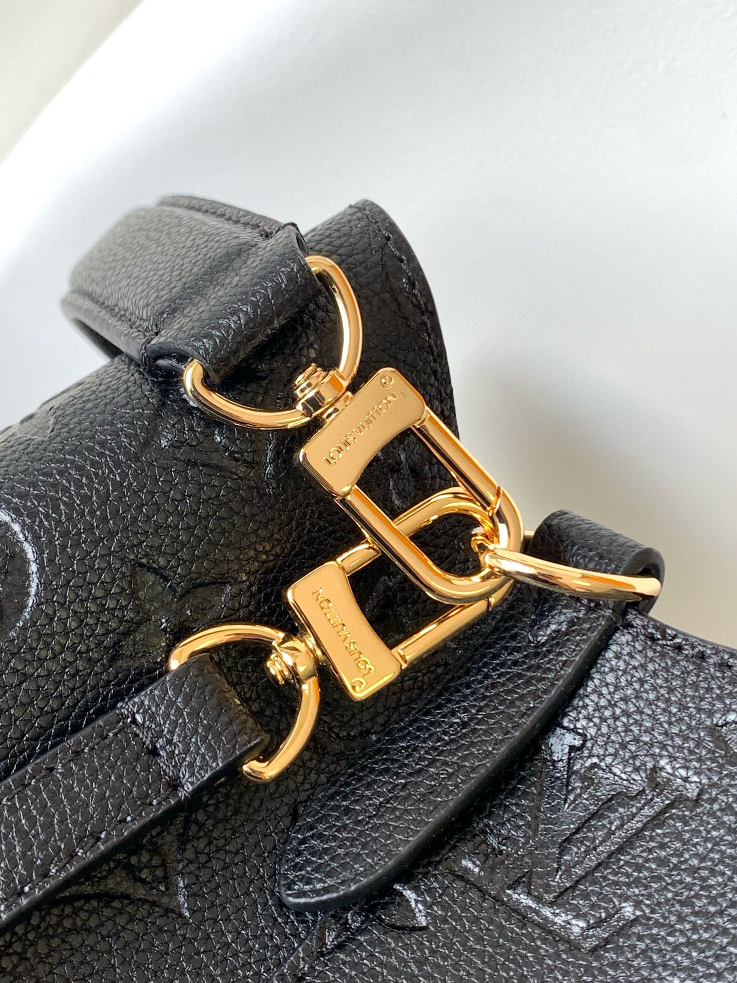 Louis Vuitton NéoNoé MM Bag Black with Gold Hardware