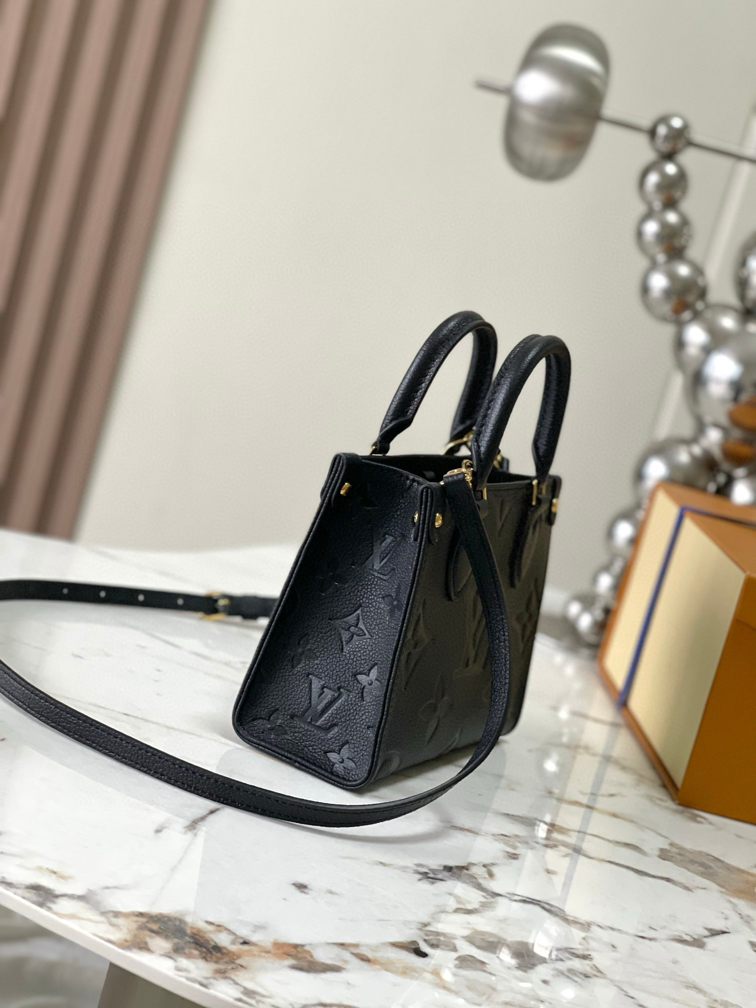 Louis Vuitton OnTheGo BB Bag Black with Gold Hardware