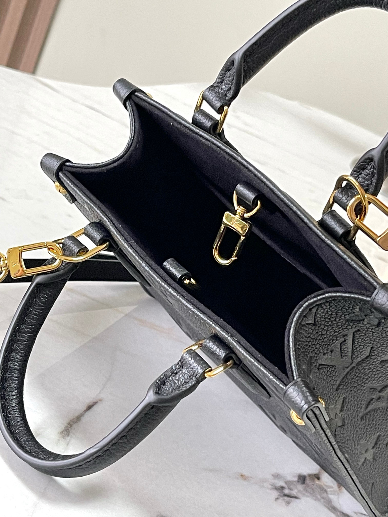 Louis Vuitton OnTheGo BB Bag Black with Gold Hardware