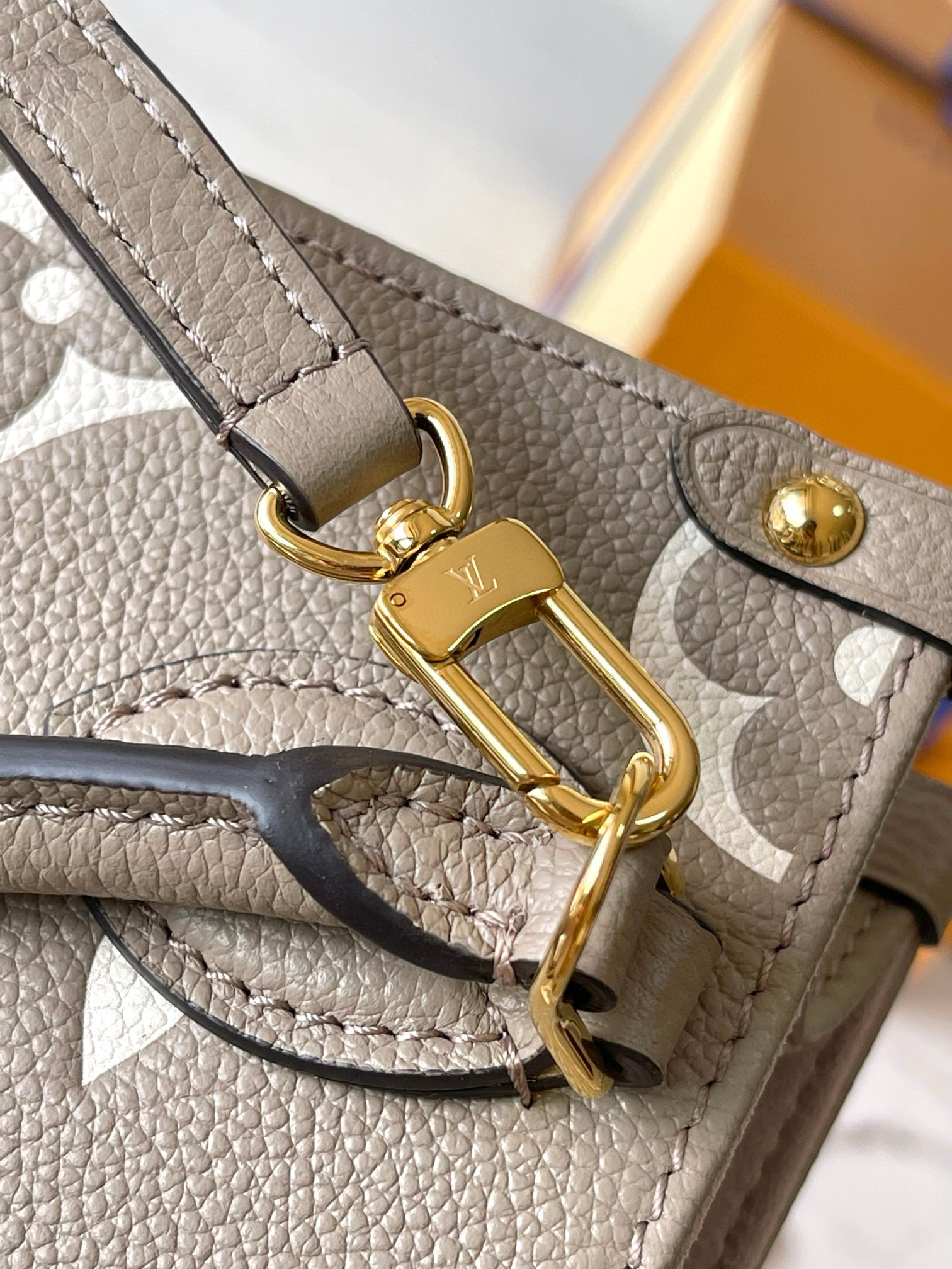 Louis Vuitton OnTheGo BB Bag Dove Gray/Cream with Gold Hardware