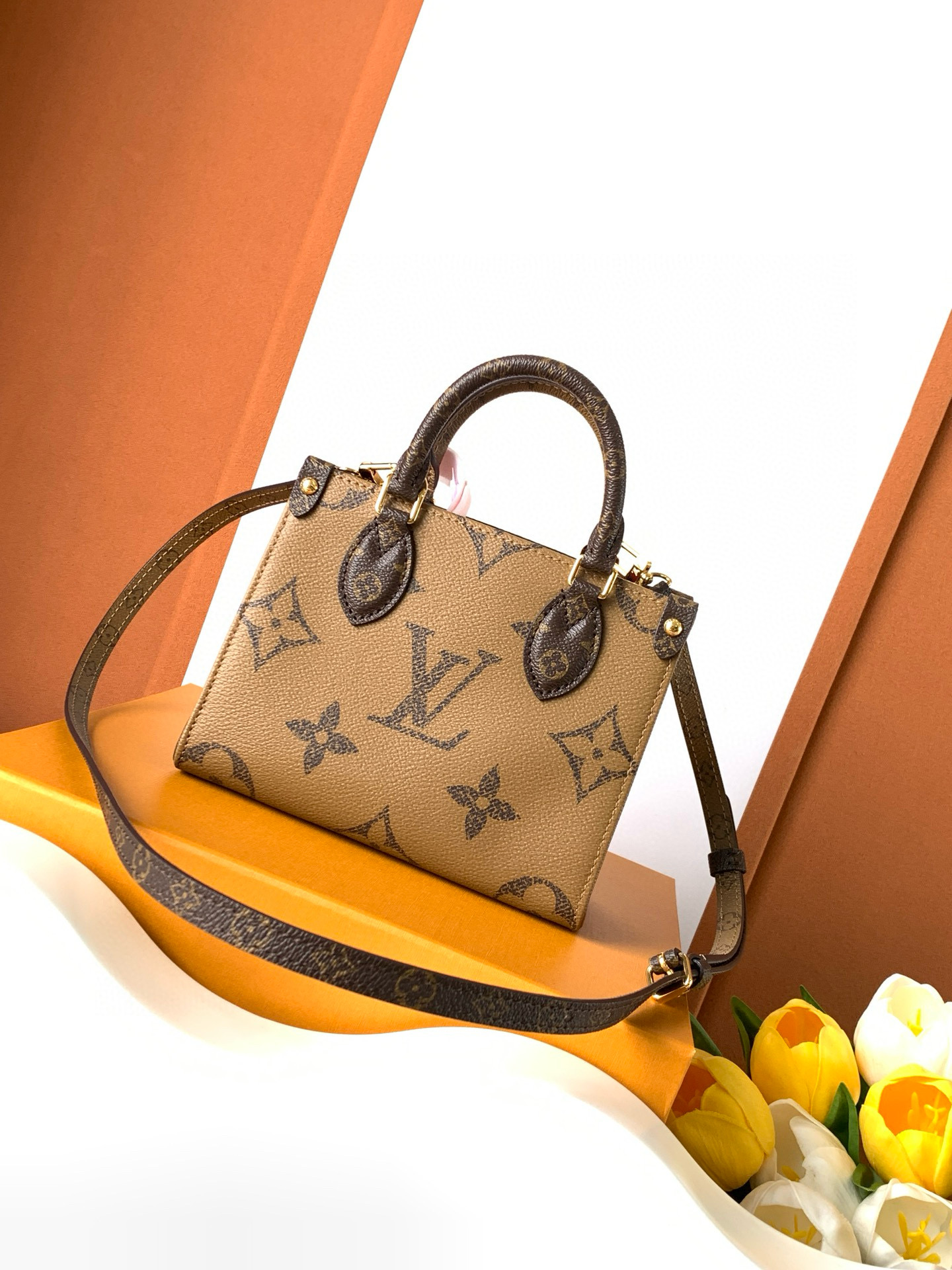 Louis Vuitton OnTheGo BB Bag Monogram and Monogram Reverse with Gold Hardware