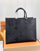 Louis Vuitton OnTheGo GM Bag Black with Gold Hardware