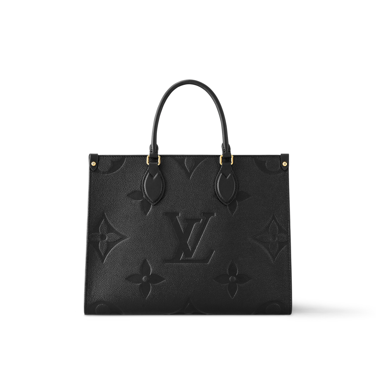 Louis Vuitton OnTheGo MM Bag Black with Gold Hardware