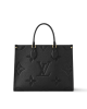 Louis Vuitton OnTheGo MM Bag Black with Gold Hardware