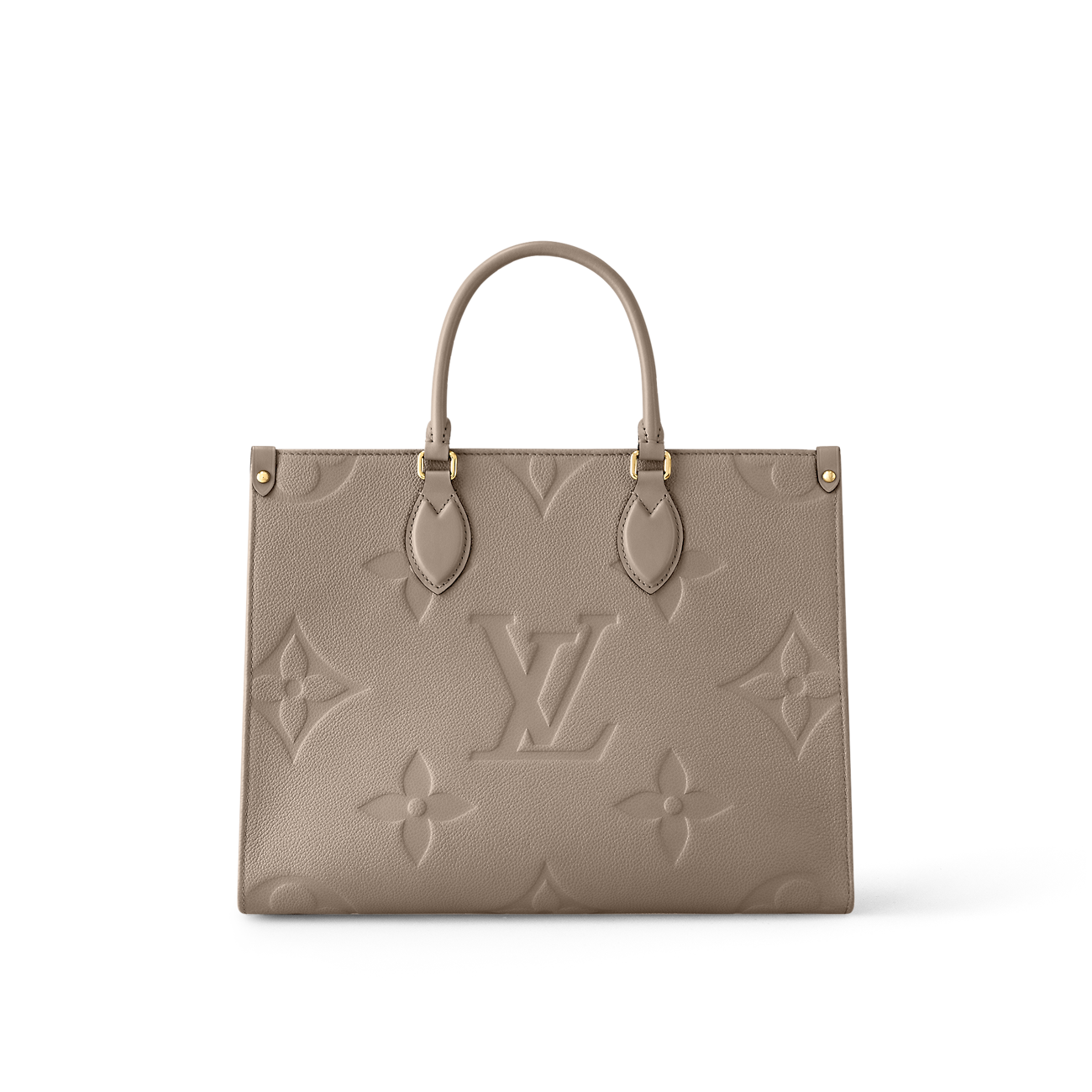 Louis Vuitton OnTheGo MM Bag Tourterelle Beige with Gold Hardware