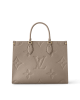 Louis Vuitton OnTheGo MM Bag Tourterelle Beige with Gold Hardware