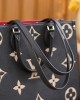 Louis Vuitton OnTheGo MM Bag Black/Beige with Gold Hardware