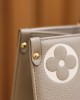 Louis Vuitton OnTheGo MM Bag Dove/Cream with Gold Hardware